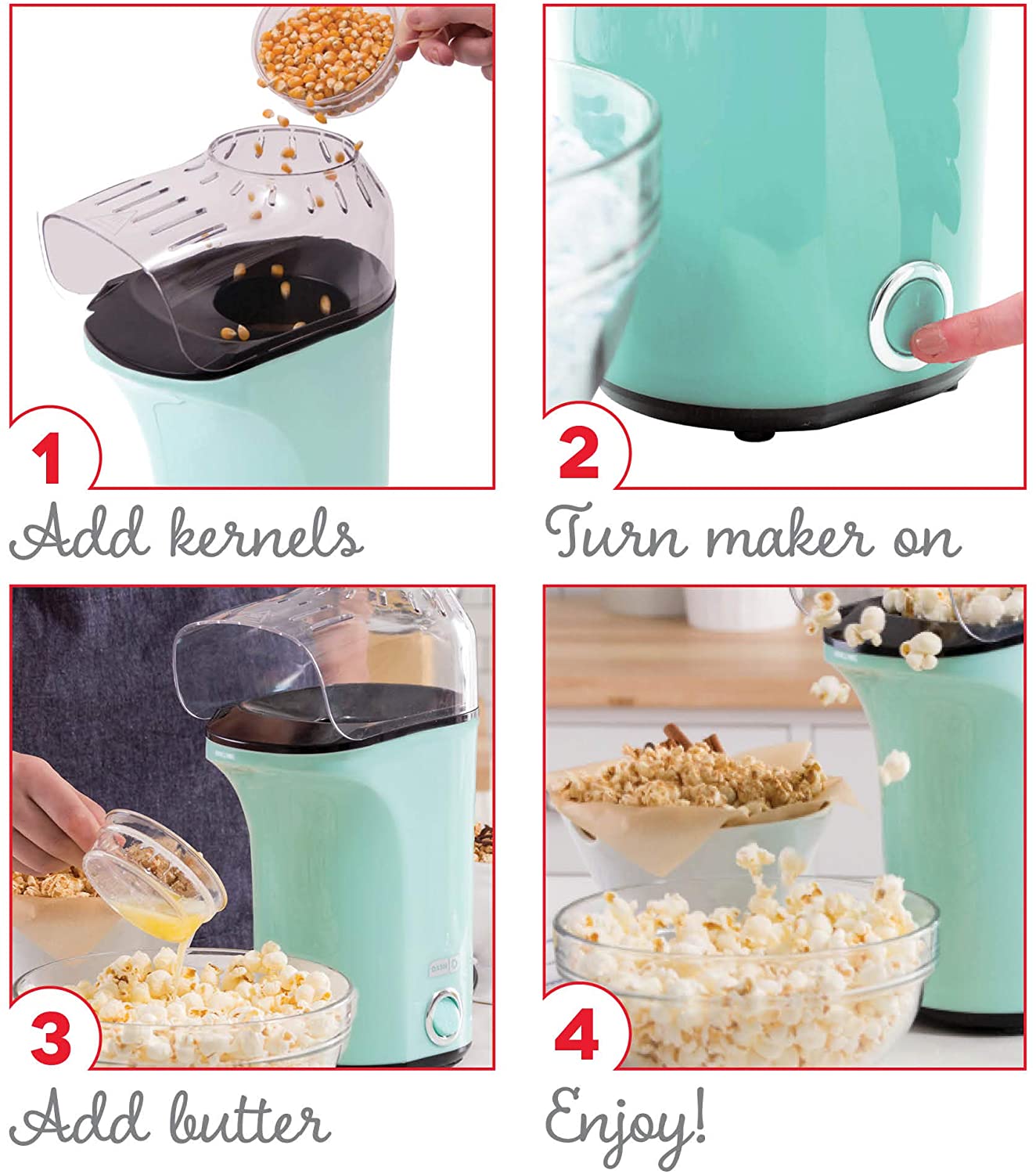 Hot Air Popcorn Popper Maker