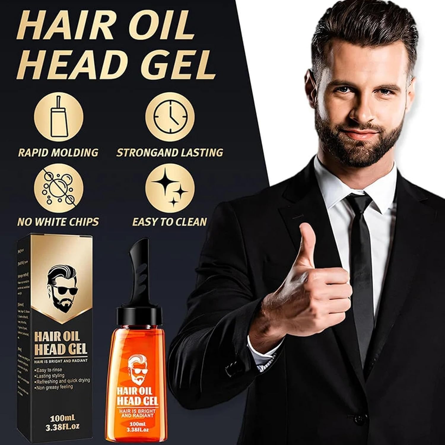 Hair Styling Gel With Comb