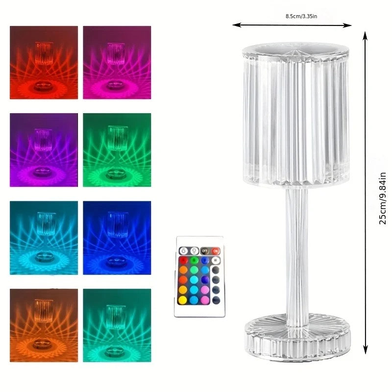 Diamond Table Lamp Crystal Touch Control ,USB Rechargeable