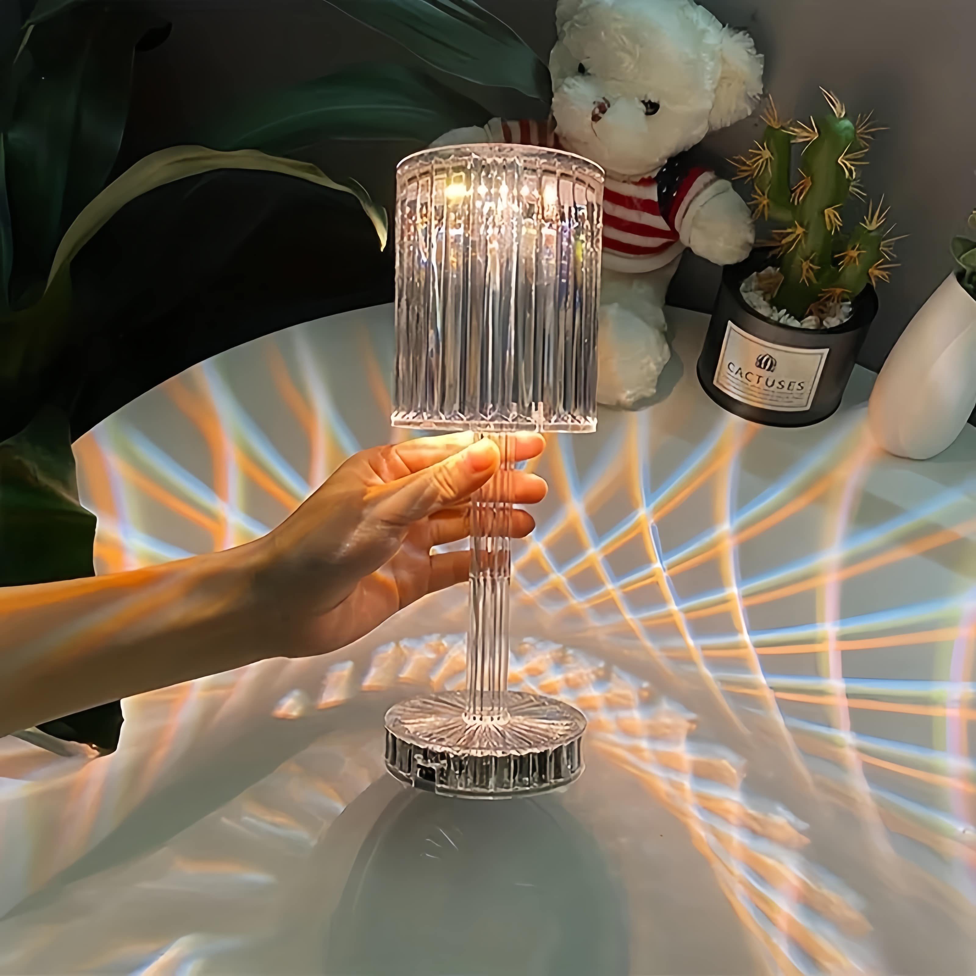 Diamond Table Lamp Crystal Touch Control ,USB Rechargeable