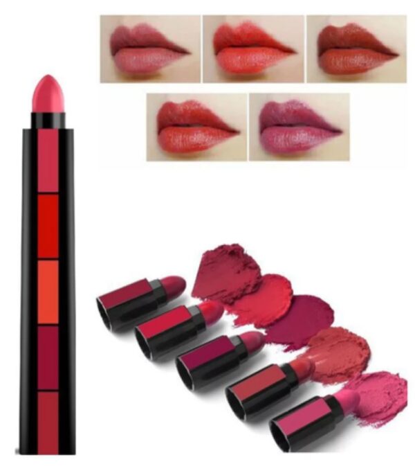 5 IN 1 LIPSTICK  Trending Shades (Buy 1 Get 1 Free)