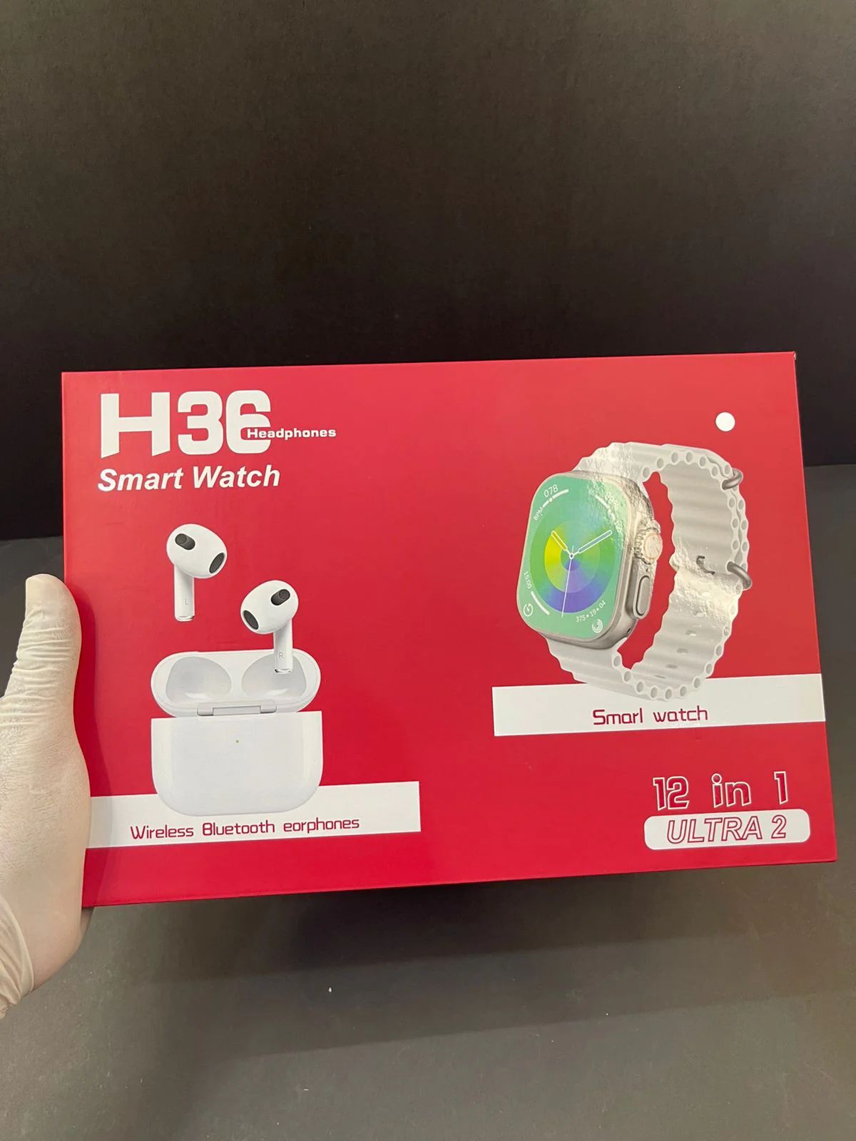 New Model H36 Ultra Smartwatch 12 in 1 + Free Airpods