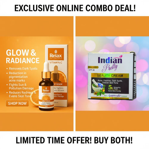 Buy 1 Get 1 Free Relax Vitamin Serum+India cream